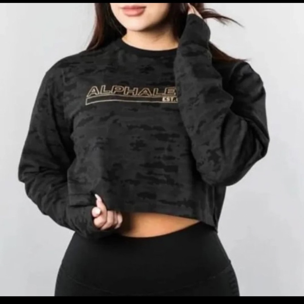 Camo alphalete crop top